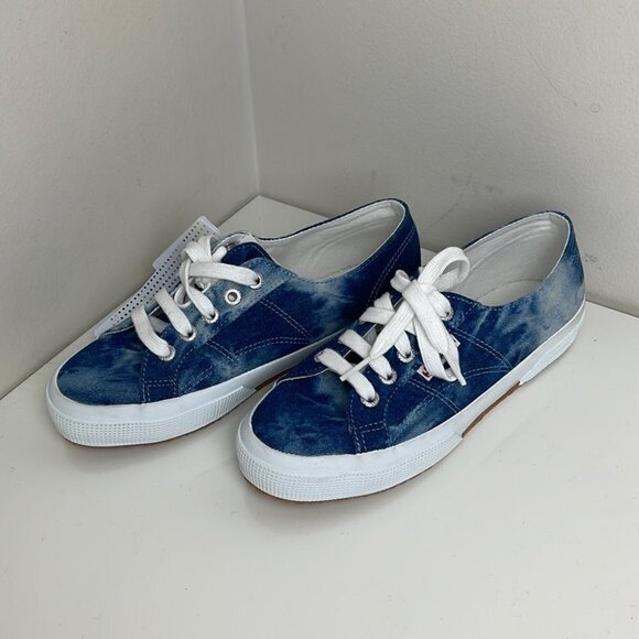 Superga 2750 Tie Dye Denim Sneakers Size 7 - Picture 2 of 8